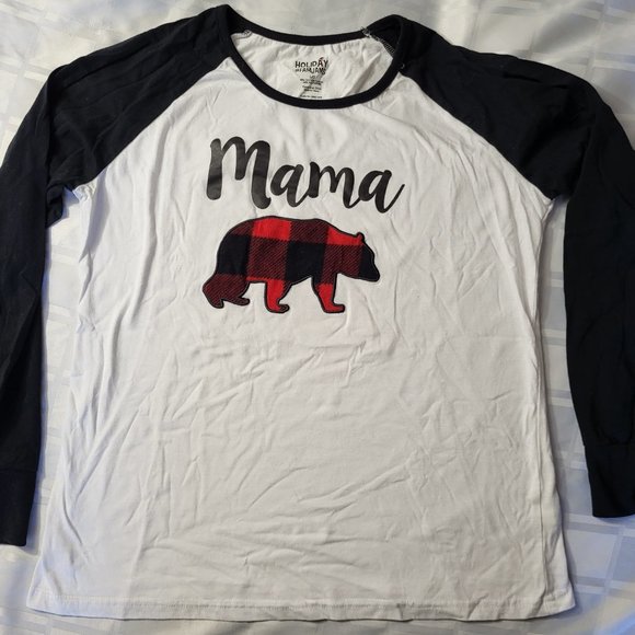 MAMA BEAR PJ BEDTIME WEAR BY HOLIDAY FAMJAMS SIZE LARGE WOMEN'S WEAR CUTE FAMILY - Picture 6 of 11